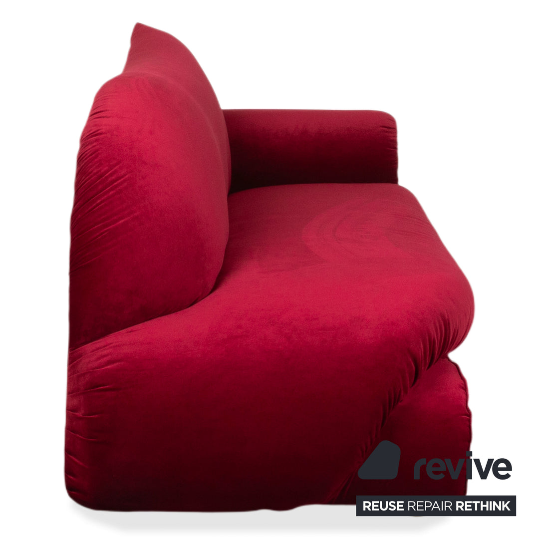 Bretz Gaudi Stoff Dreisitzer Rot Sofa Couch Neubezug Melia FR 852
