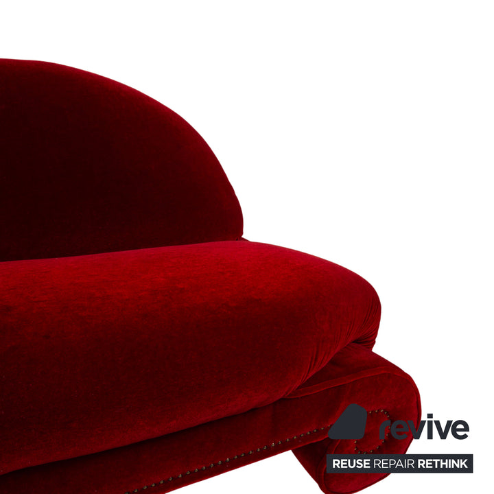 Bretz Gaudi Stoff Dreisitzer Rot Sofa Couch