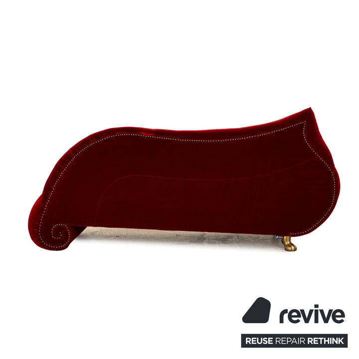 Bretz Gaudi Fabric Three Seater Red Sofa Couch