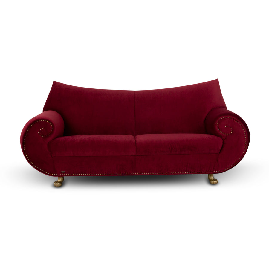 Bretz Gaudi Stoff Dreisitzer Rot Sofa Couch Neubezug