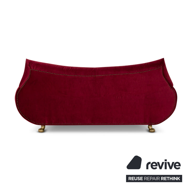 Bretz Gaudi Stoff Dreisitzer Rot Sofa Couch Neubezug