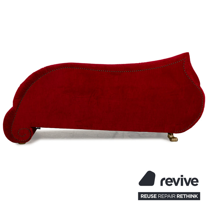 Bretz Gaudi Stoff Dreisitzer Rot Sofa Couch Samt Neubezug