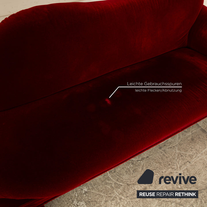 Bretz Gaudi Stoff Dreisitzer Rot Sofa Couch