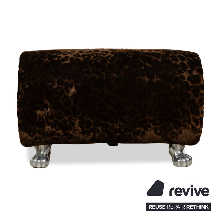 Tabouret en tissu Bretz Gaudi marron
