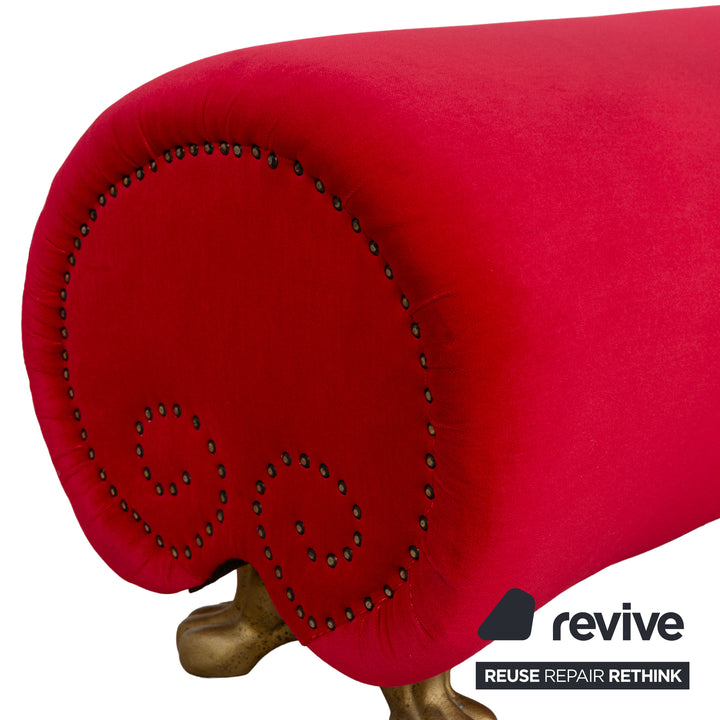 Bretz Gaudi Stoff Hocker Rot
