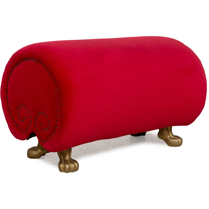 Bretz Gaudi Stoff Hocker Rot