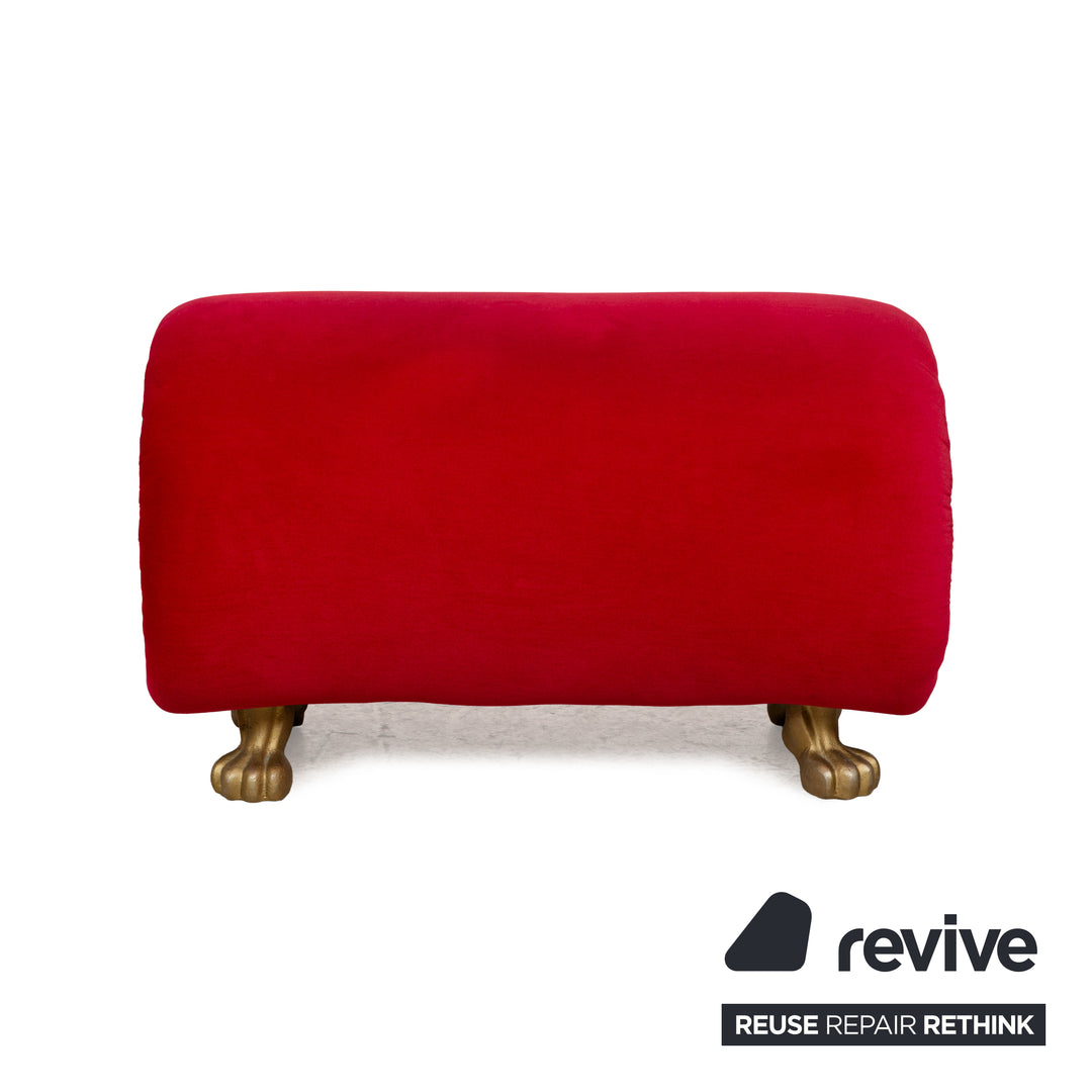 Bretz Gaudi Stoff Hocker Rot
