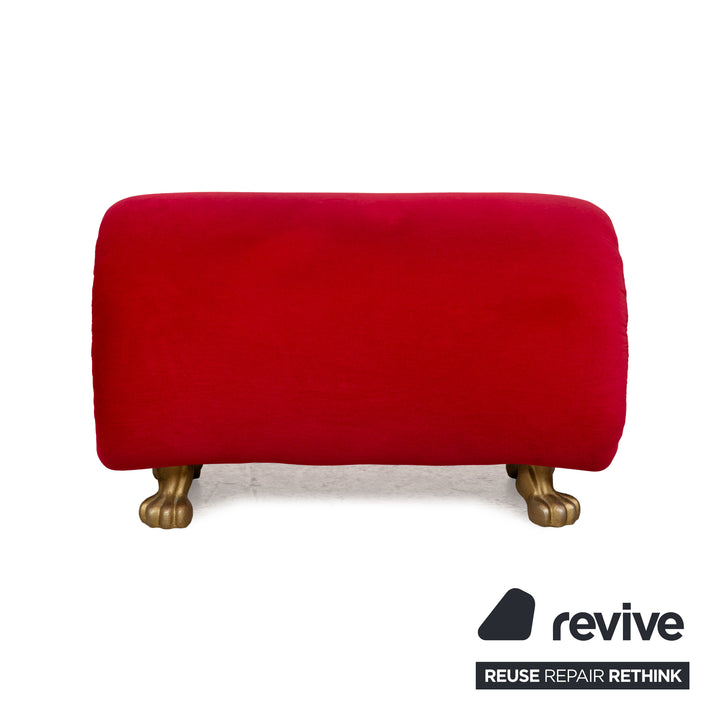 Bretz Gaudi Stoff Hocker Rot