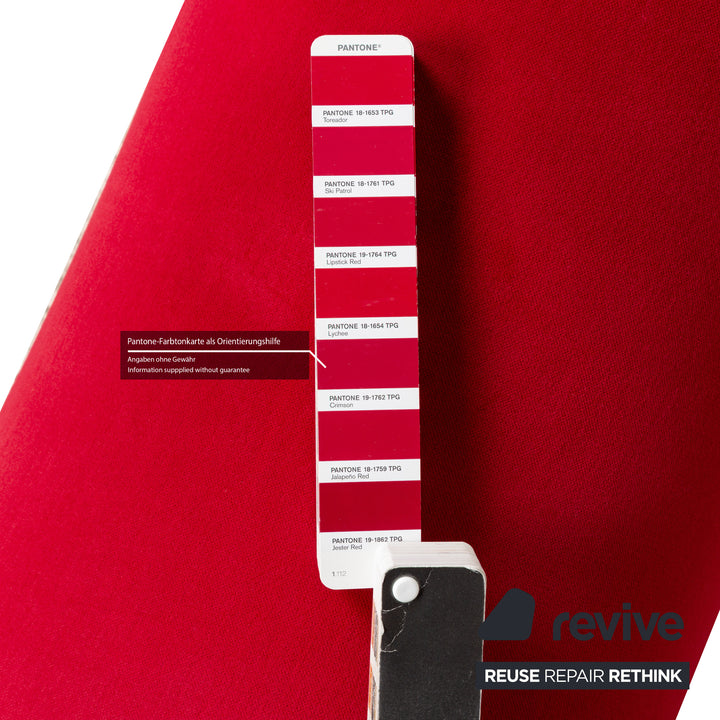 Bretz Gaudi Stoff Hocker Rot