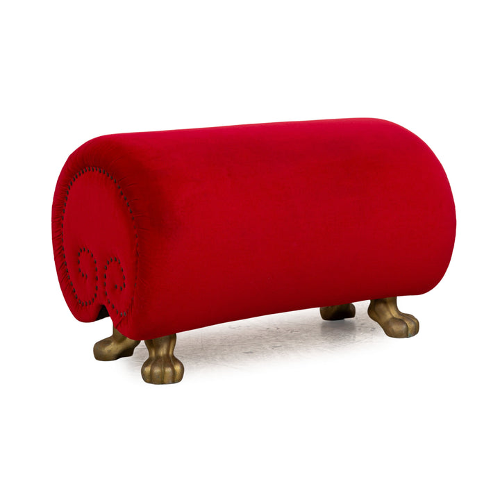 Tabouret en tissu Bretz Gaudi rouge