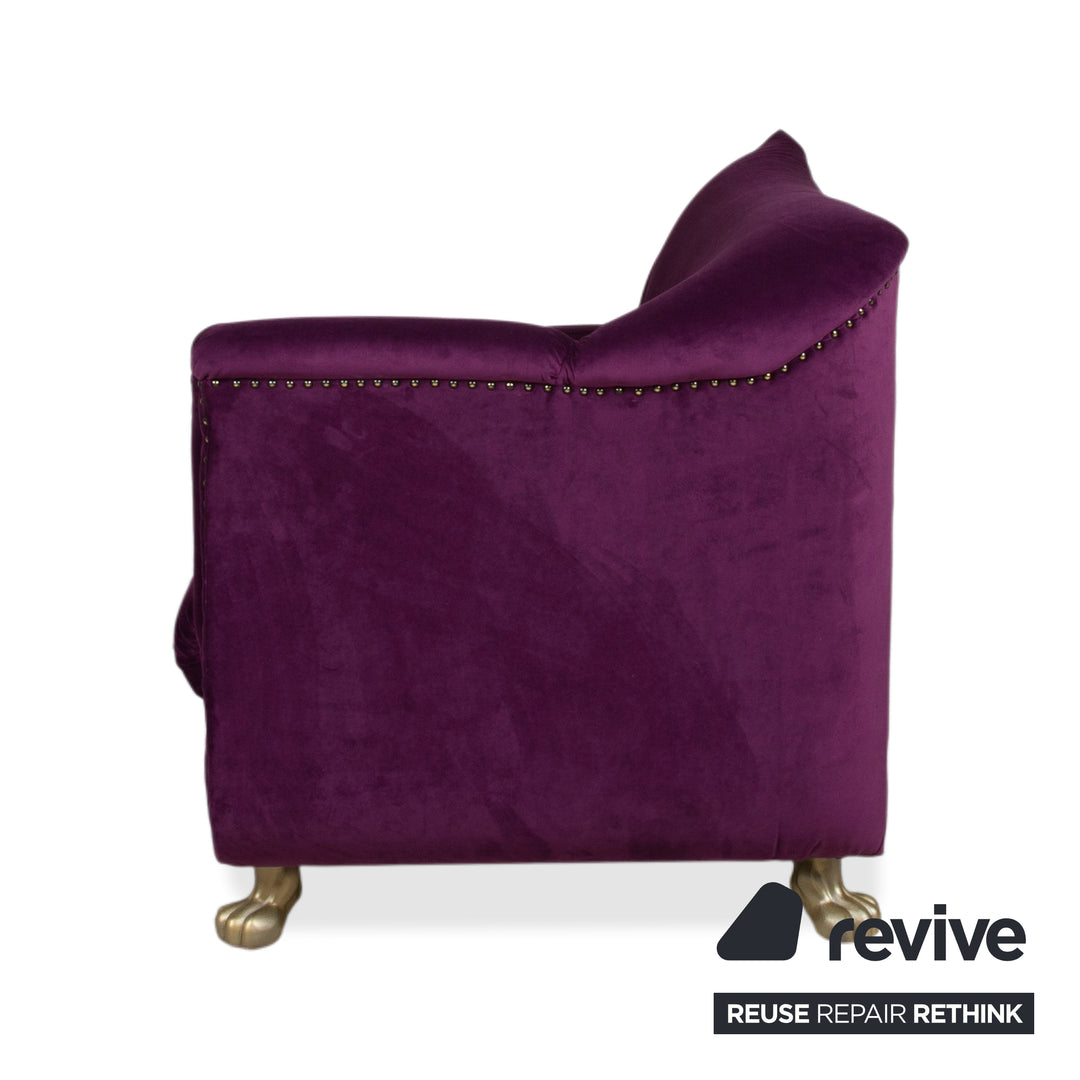 Bretz Gaudi Stoff Sessel Lila Violett