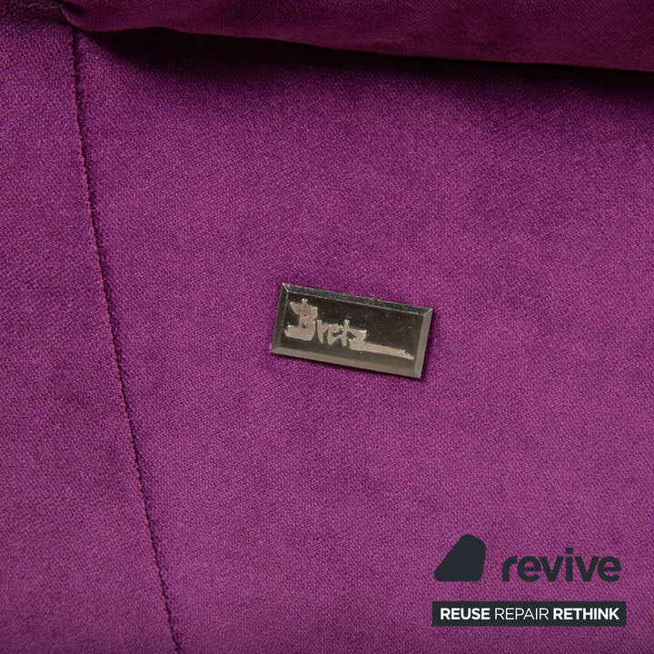 Bretz Gaudi Stoff Sessel Lila Violett