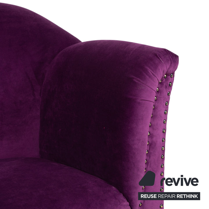 Bretz Gaudi Stoff Sessel Lila Violett