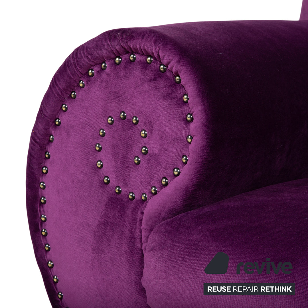 Bretz Gaudi Stoff Sessel Lila Violett
