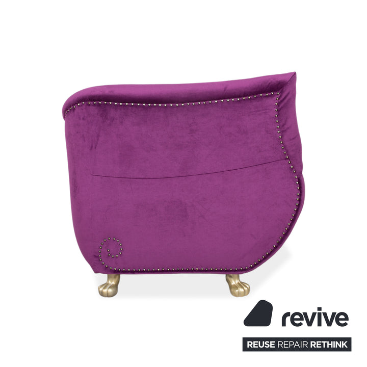 Bretz Gaudi Stoff Sessel Lila Violett