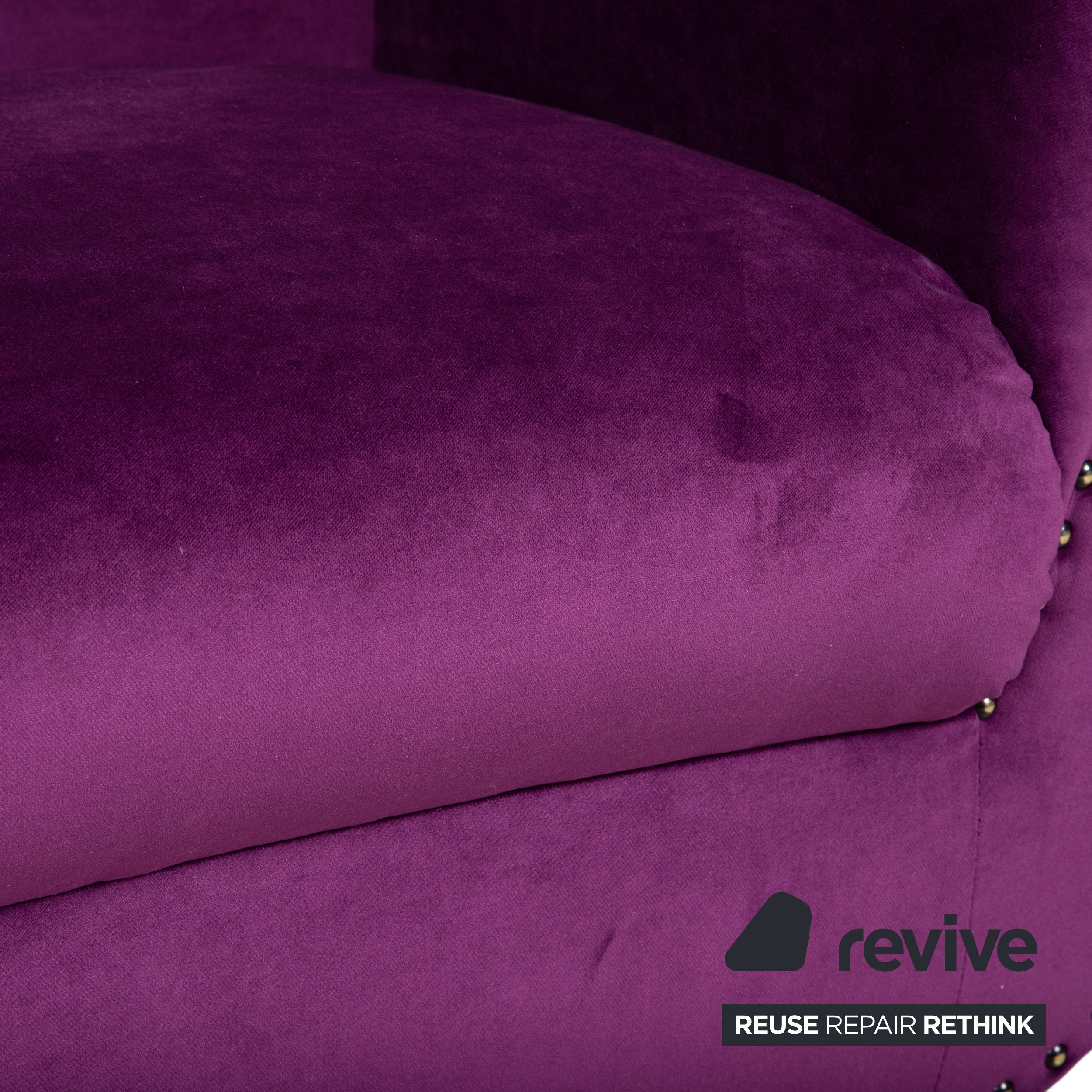 Bretz Gaudi Fabric Armchair Purple Violet