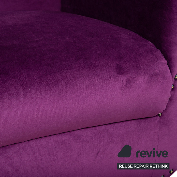 Bretz Gaudi Stoff Sessel Lila Violett