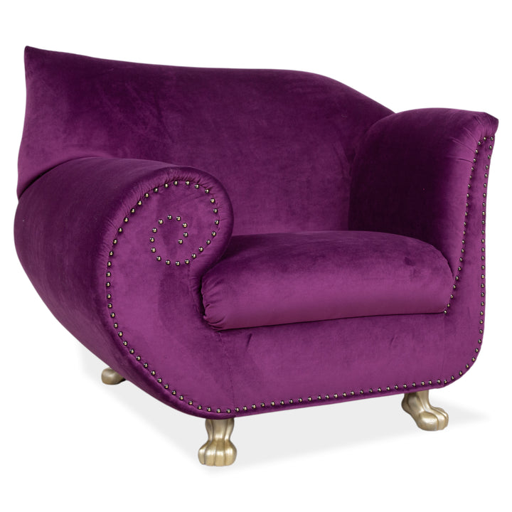 Bretz Gaudi Stoff Sessel Lila Violett