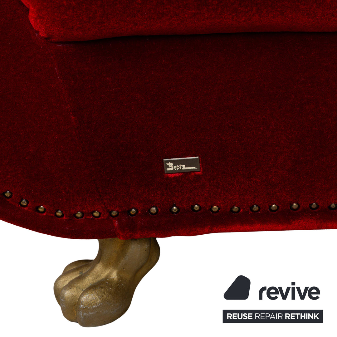 Bretz Gaudi fabric armchair red