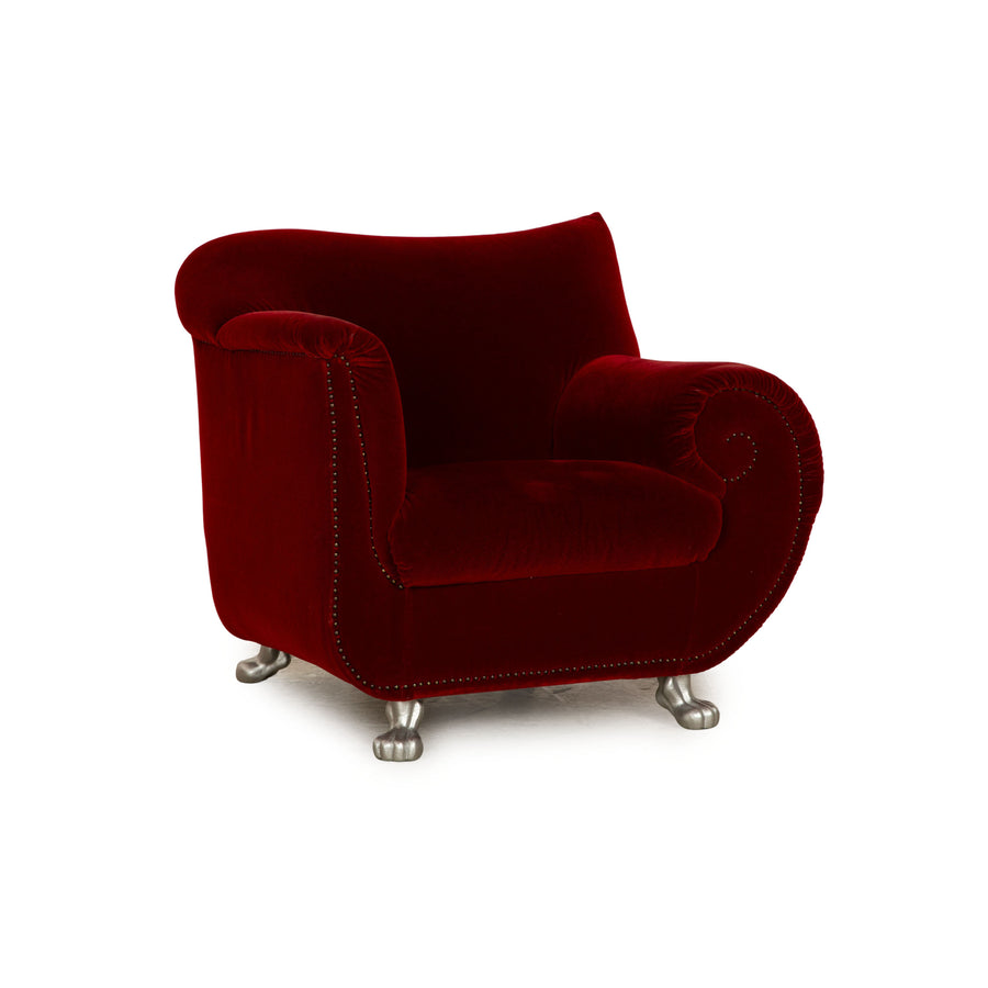 Bretz Gaudi fabric armchair red