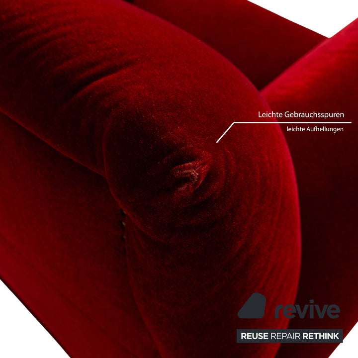 Bretz Gaudi fabric armchair red