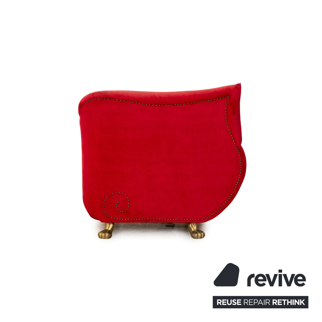 Fauteuil Bretz Gaudi en tissu rouge