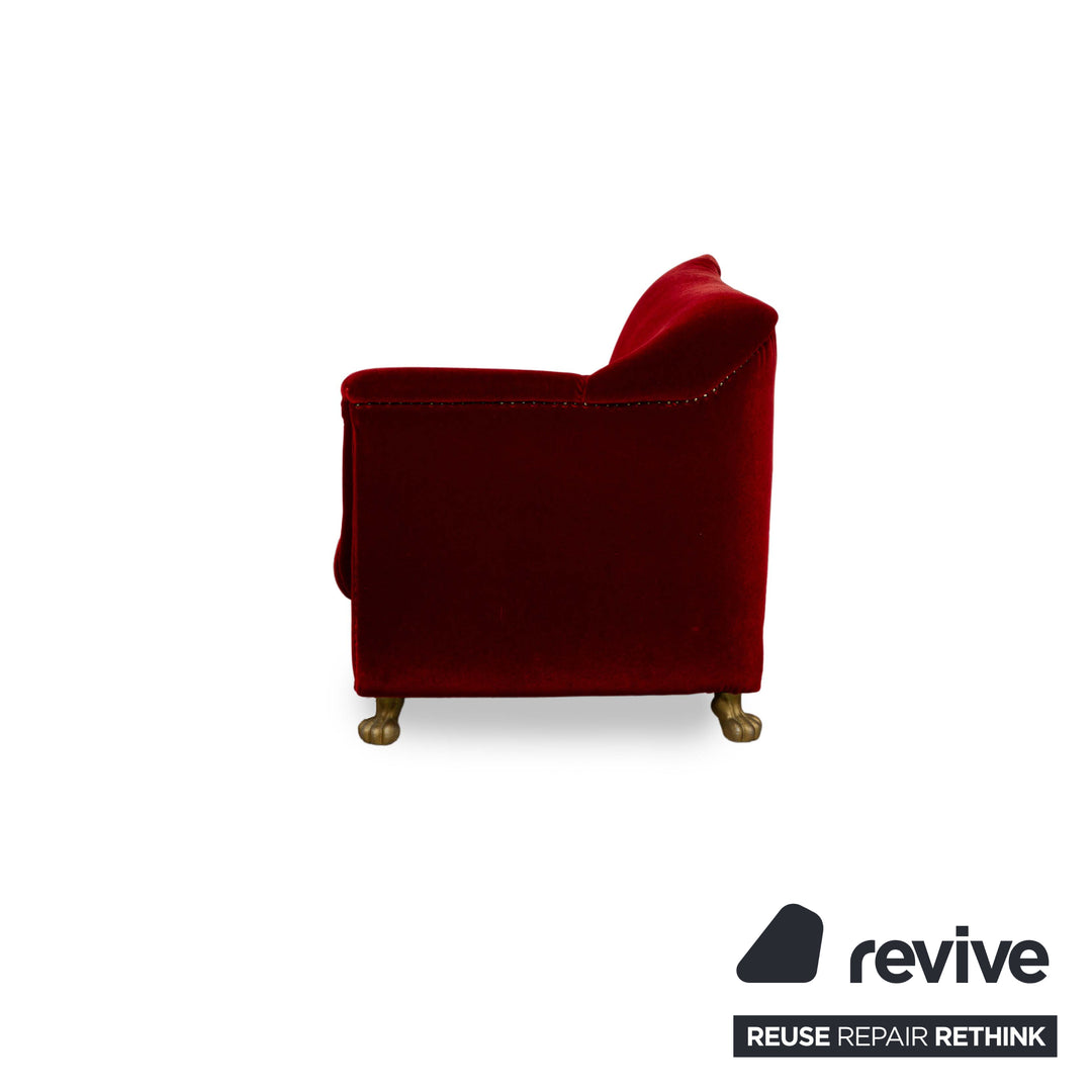 Fauteuil Bretz Gaudi en tissu rouge