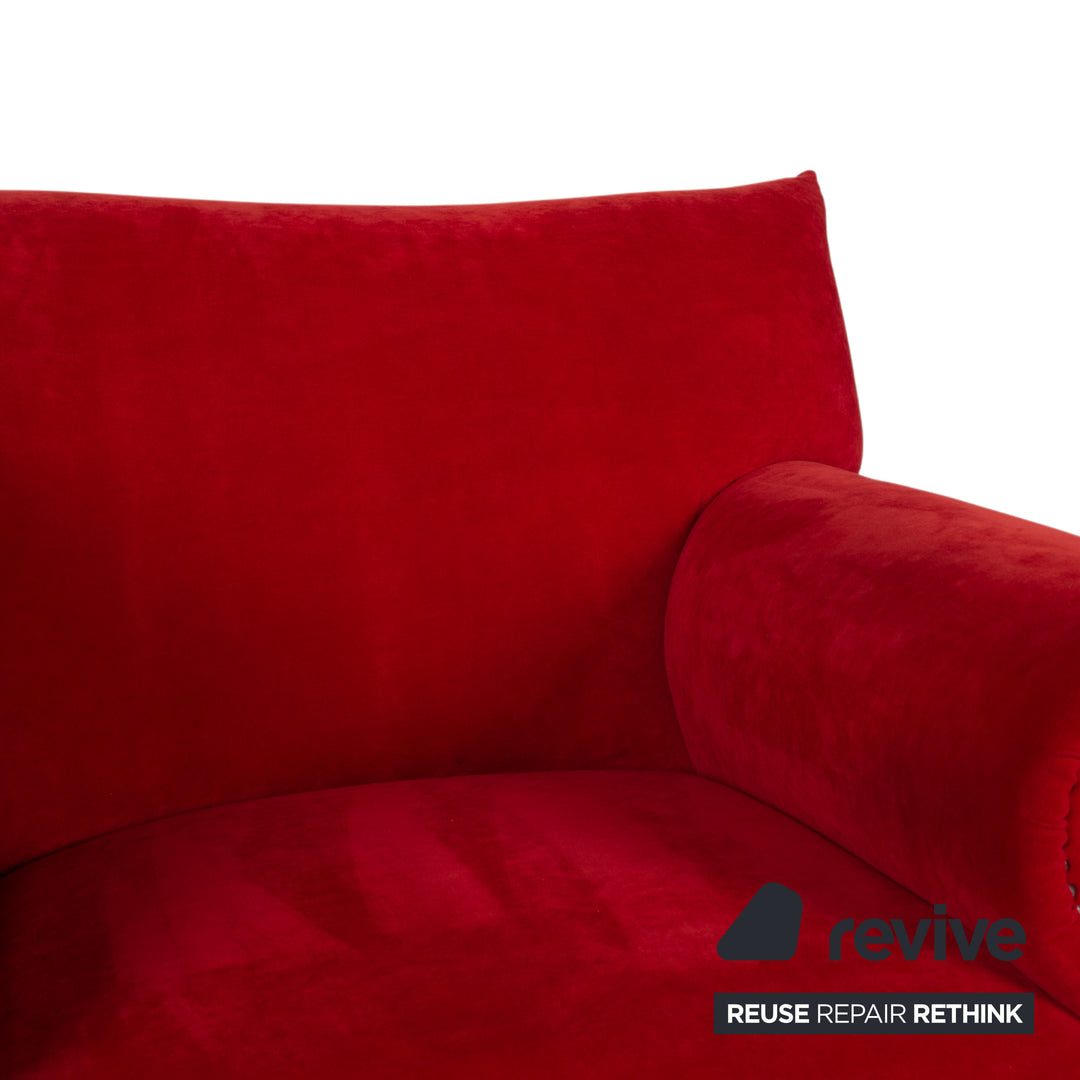 Fauteuil en tissu Bretz Gaudi rouge or velours