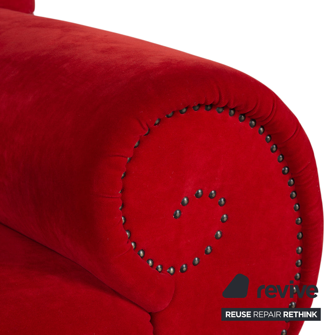Fauteuil en tissu Bretz Gaudi rouge or velours