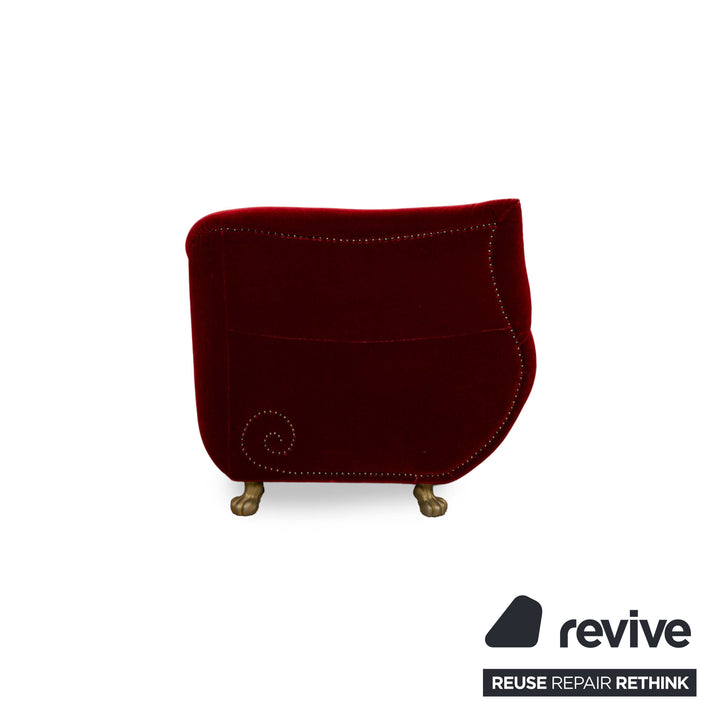 Fauteuil Bretz Gaudi en tissu rouge