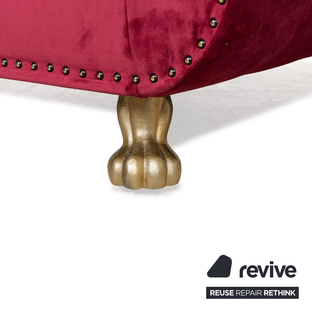 Fauteuil Bretz Gaudi en tissu rouge neuf