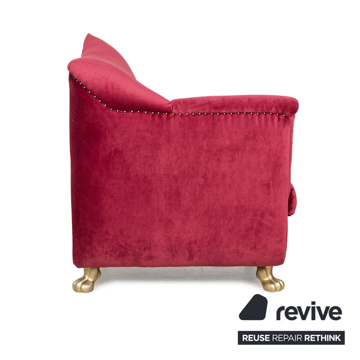 Bretz Gaudi Stoff Sessel Rot Neubezug