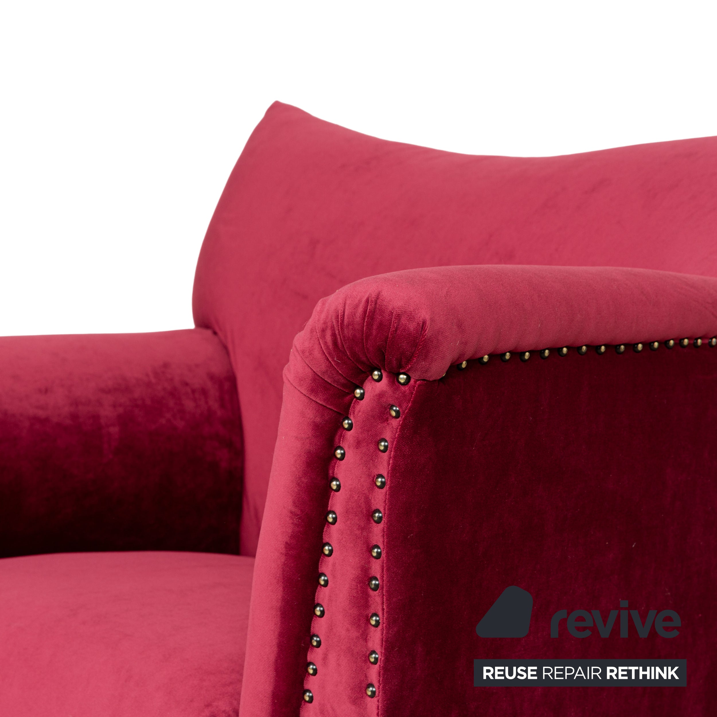 Bretz Gaudi fabric armchair red new cover