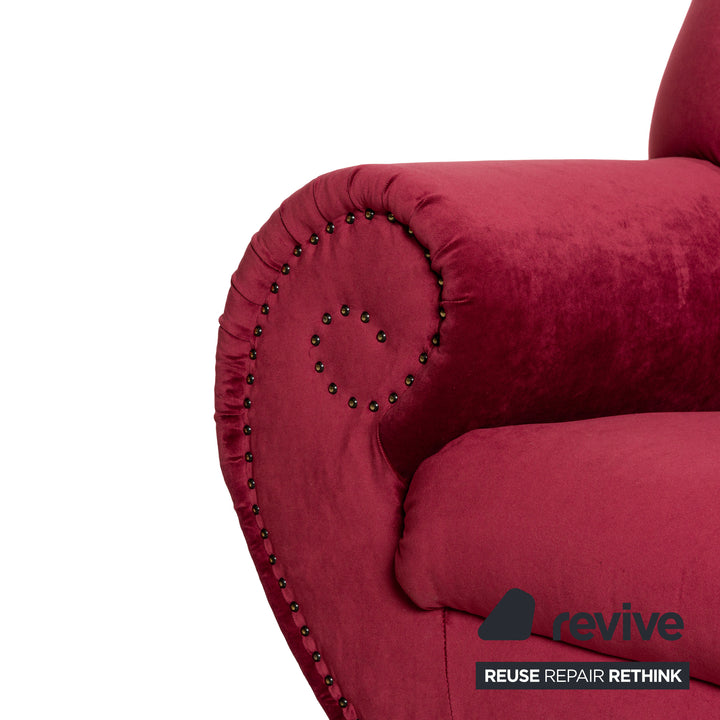 Fauteuil Bretz Gaudi en tissu rouge neuf