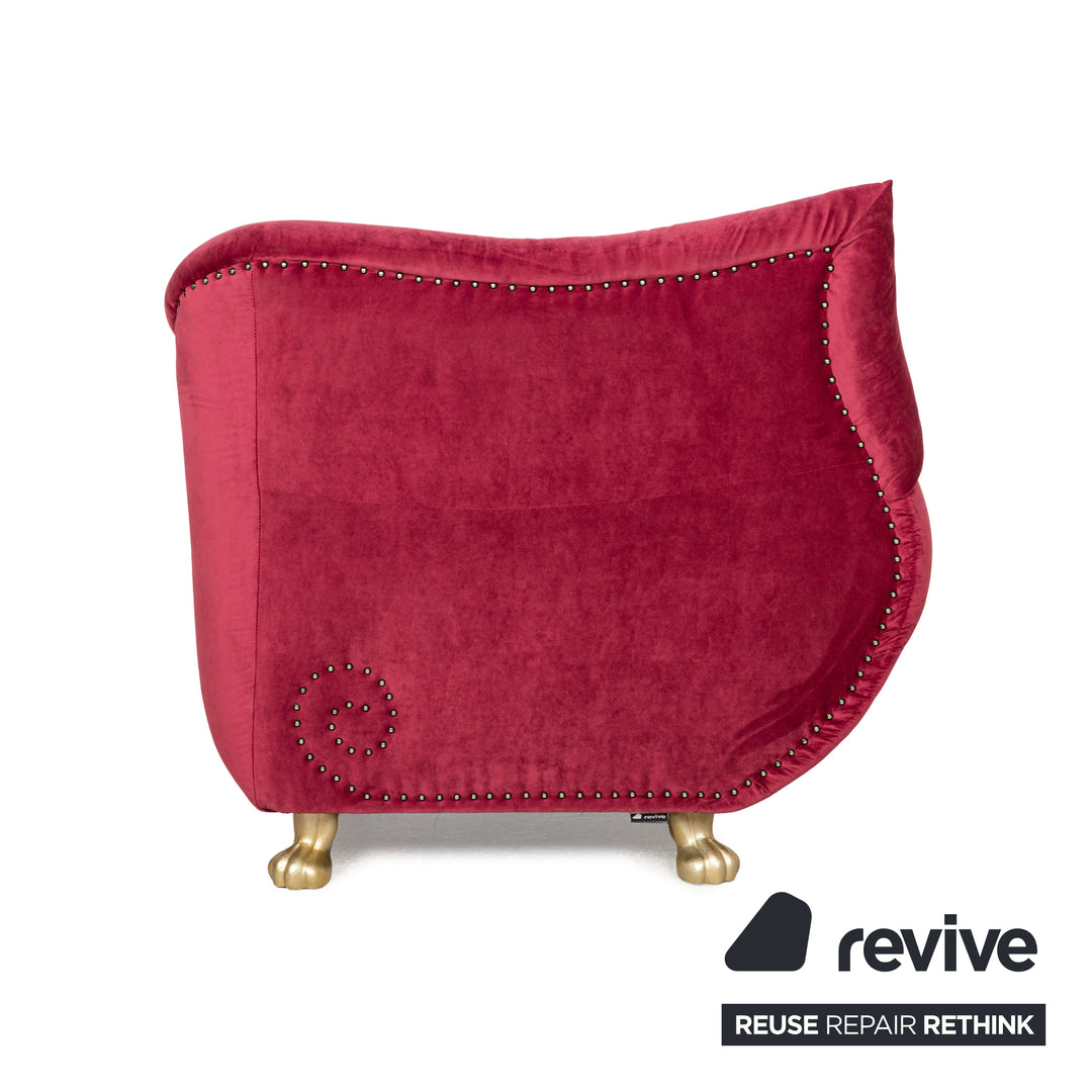 Fauteuil Bretz Gaudi en tissu rouge neuf