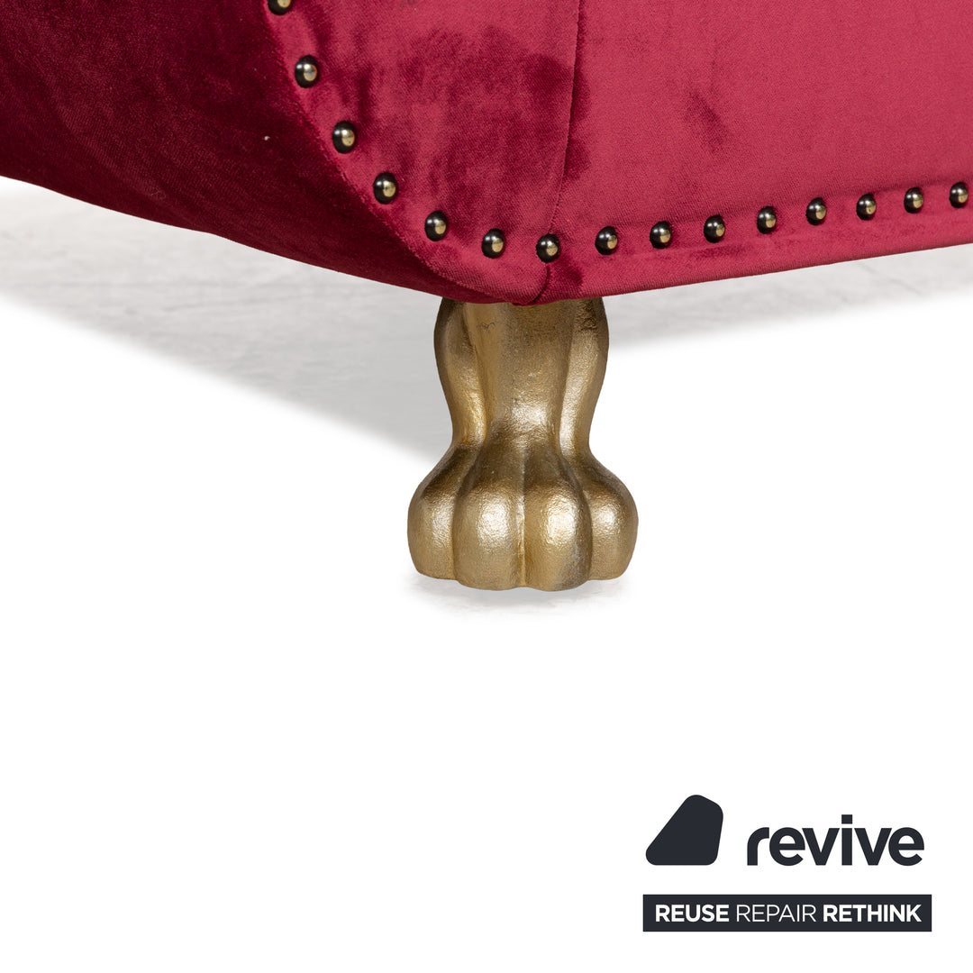 Fauteuil Bretz Gaudi en tissu rouge neuf