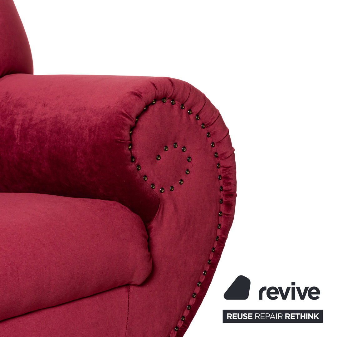 Fauteuil Bretz Gaudi en tissu rouge neuf