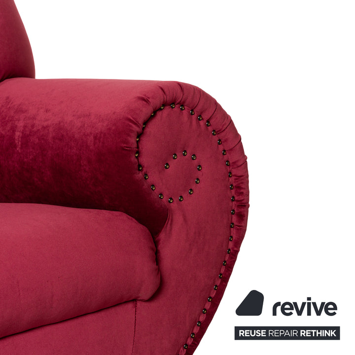 Fauteuil Bretz Gaudi en tissu rouge neuf