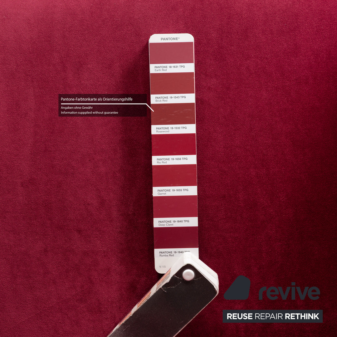 Bretz Gaudi Stoff Sessel Rot Neubezug