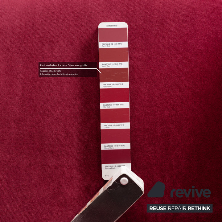 Bretz Gaudi Stoff Sessel Rot Neubezug