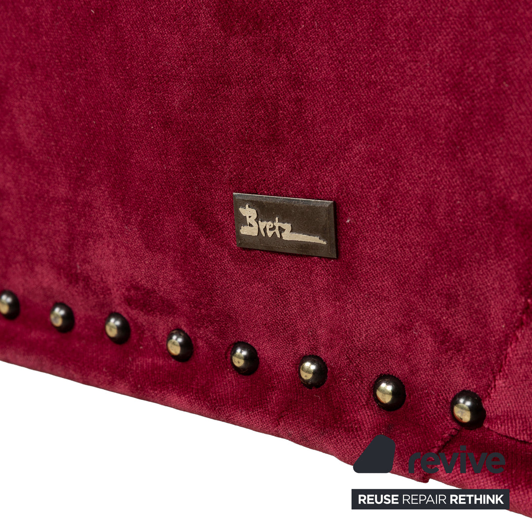 Fauteuil Bretz Gaudi en tissu rouge neuf