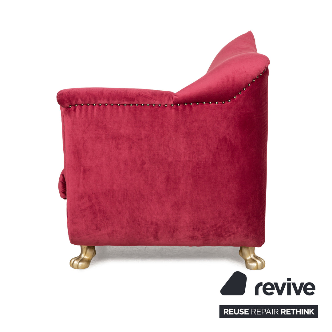 Fauteuil Bretz Gaudi en tissu rouge neuf