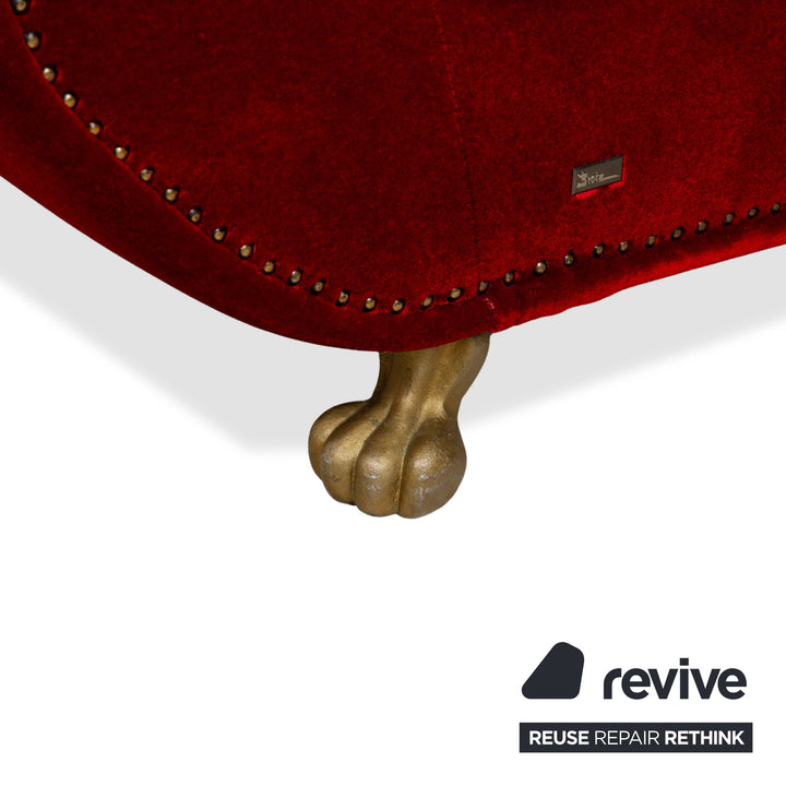 Bretz Gaudi stoflænestol rød