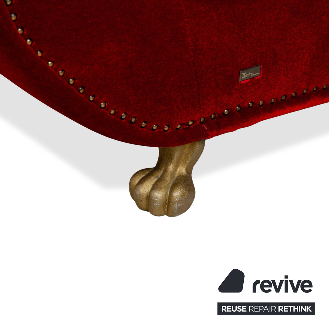 Bretz Gaudi fabric armchair red