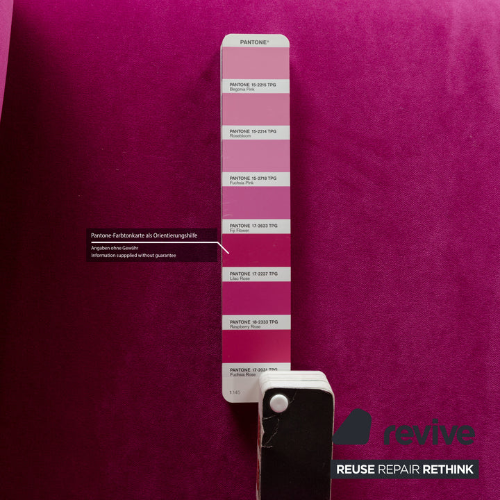 Bretz Gaudi fabric two-seater pink sofa couch reupholstery