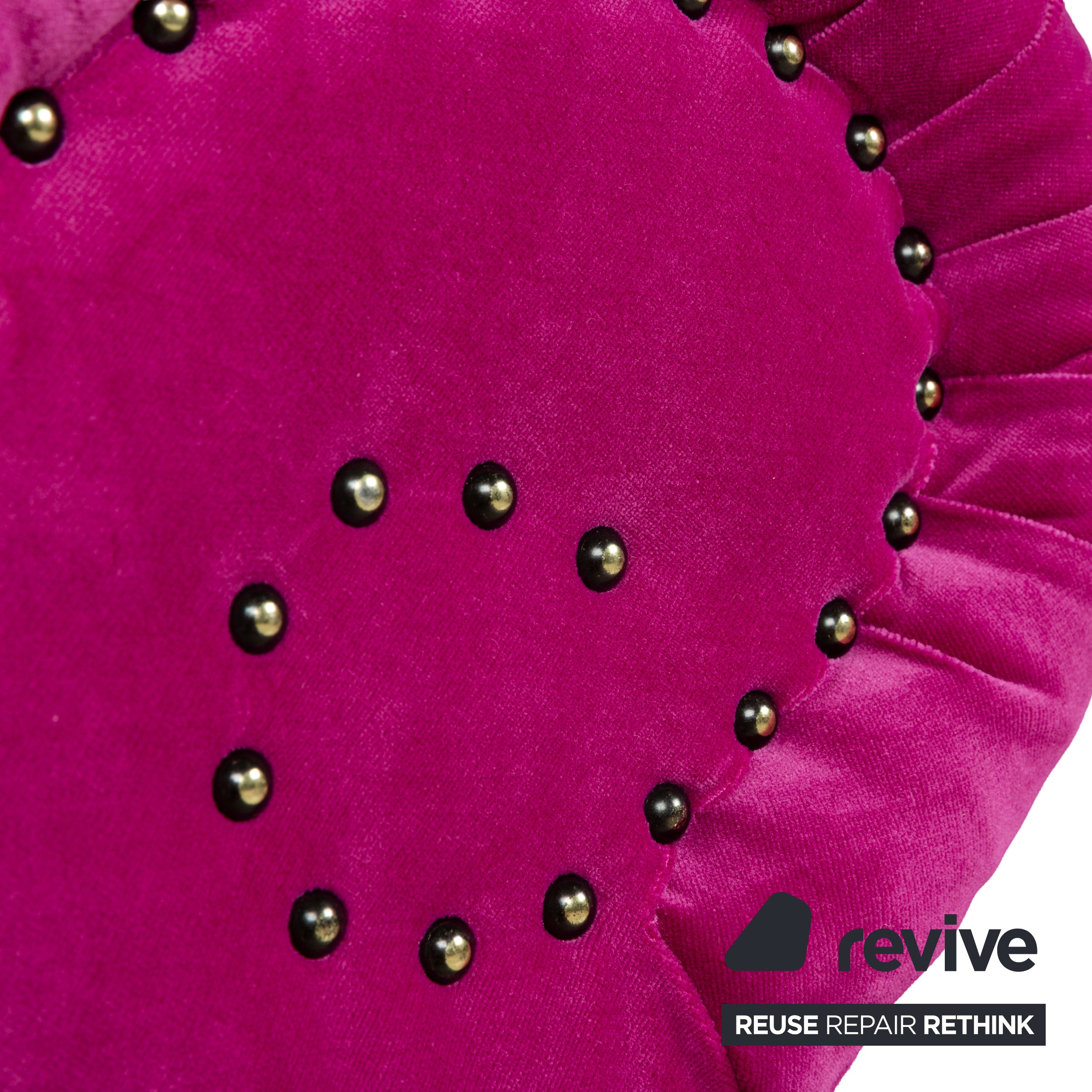 Bretz Gaudi Stoff Zweisitzer Rosa Pink Sofa Couch Neubezug