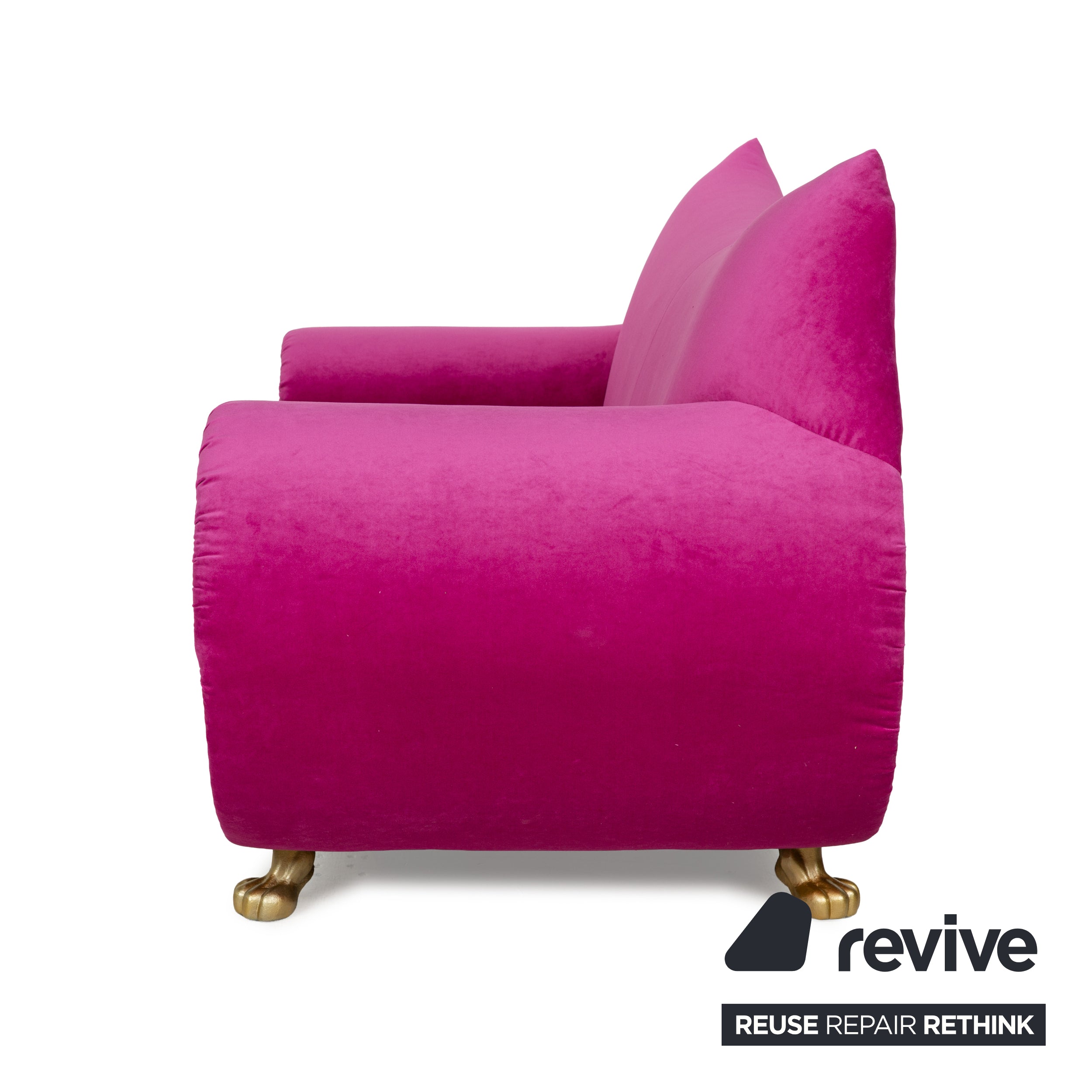 Bretz Gaudi Stoff Zweisitzer Rosa Pink Sofa Couch Neubezug