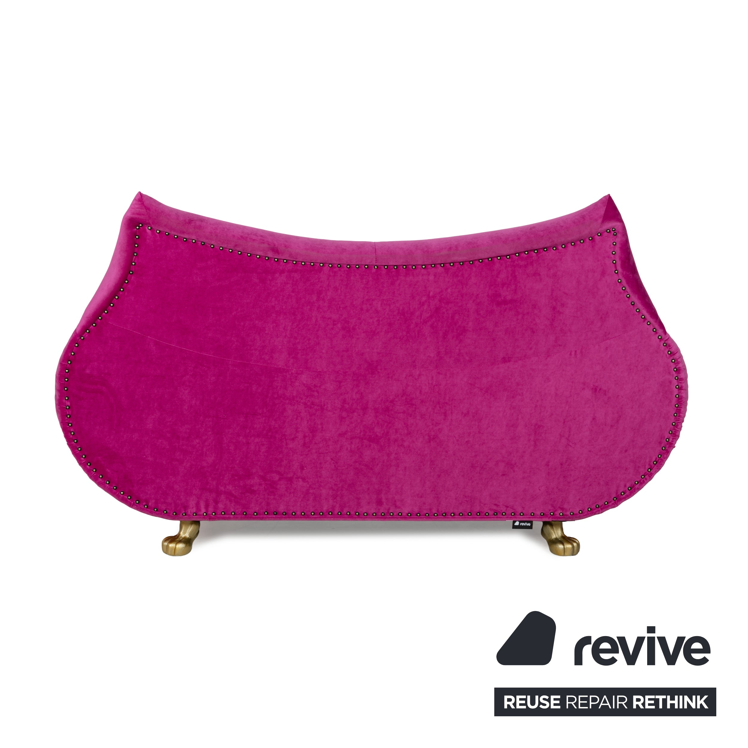 Bretz Gaudi Stoff Zweisitzer Rosa Pink Sofa Couch Neubezug