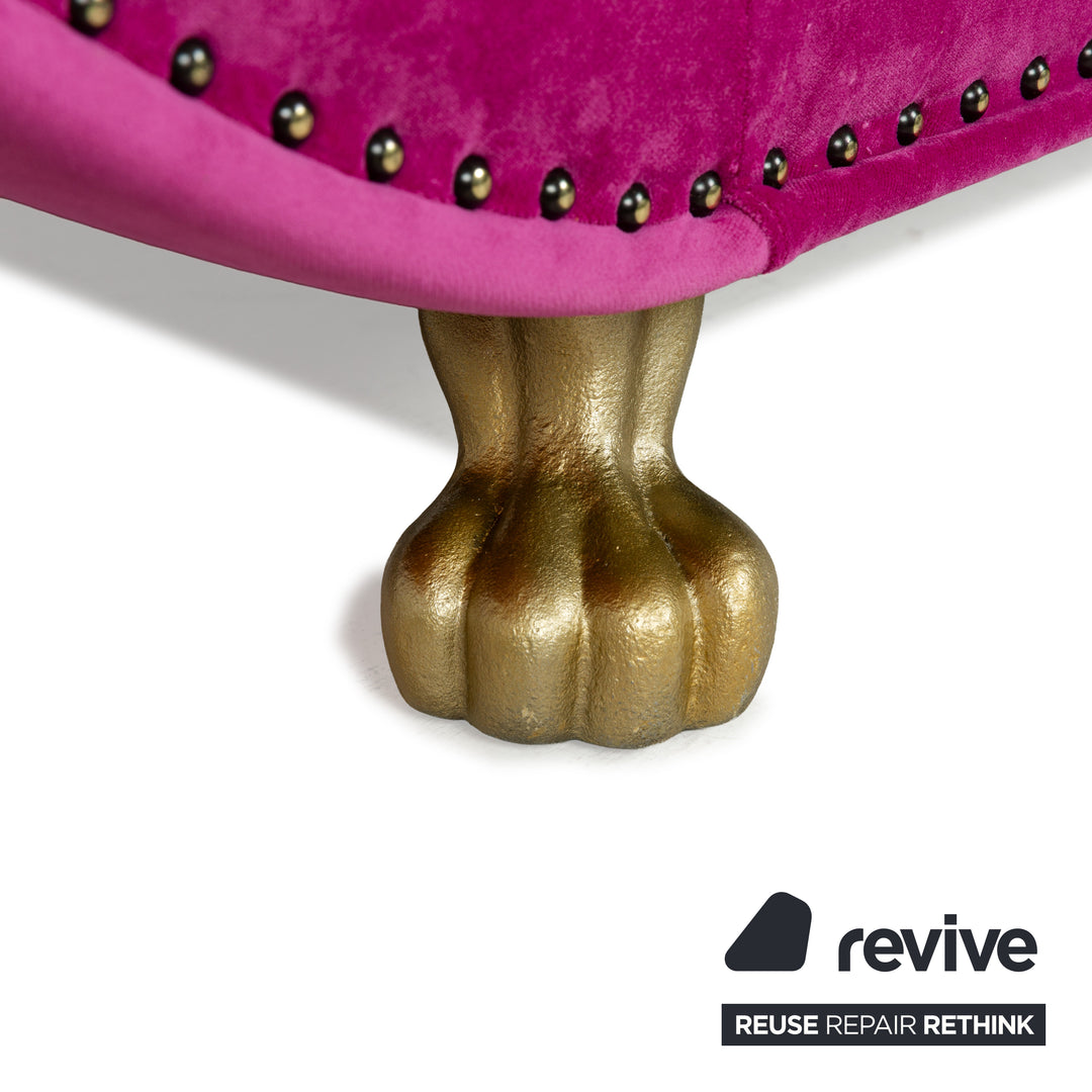 Bretz Gaudi fabric two-seater pink sofa couch reupholstery