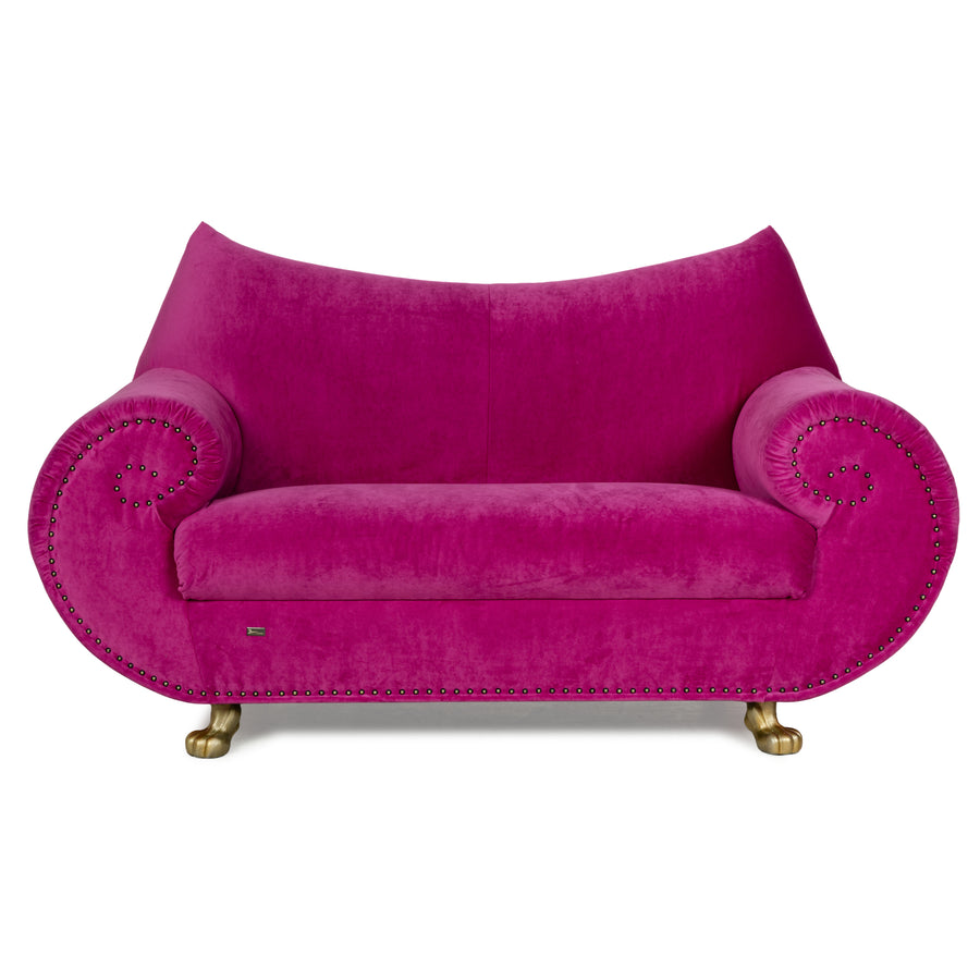 Bretz Gaudi fabric two-seater pink sofa couch reupholstery